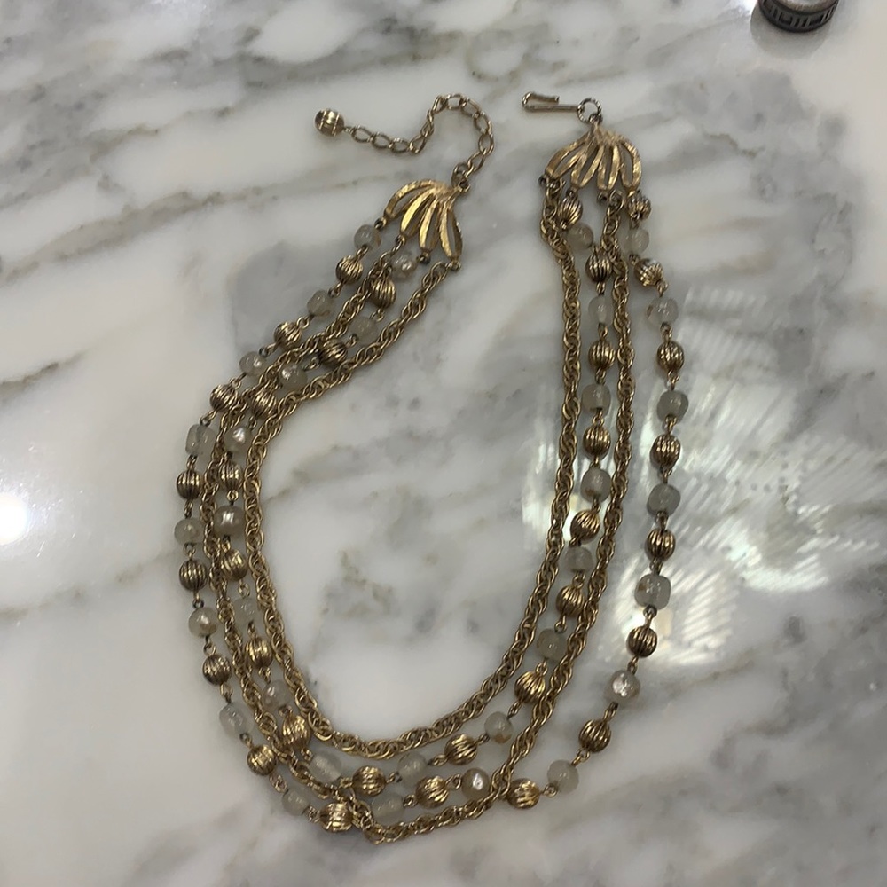 Adjustable four tier necklace